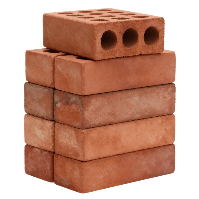 Stack of Red Clay Bricks