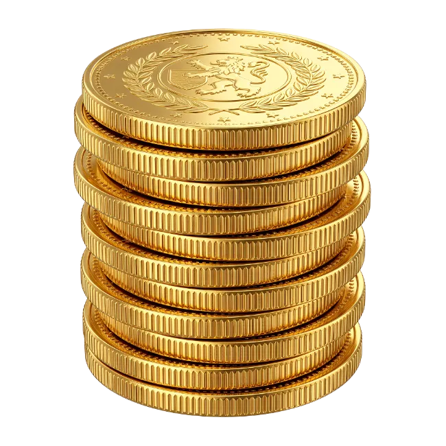 Stack of Shiny Gold Coins