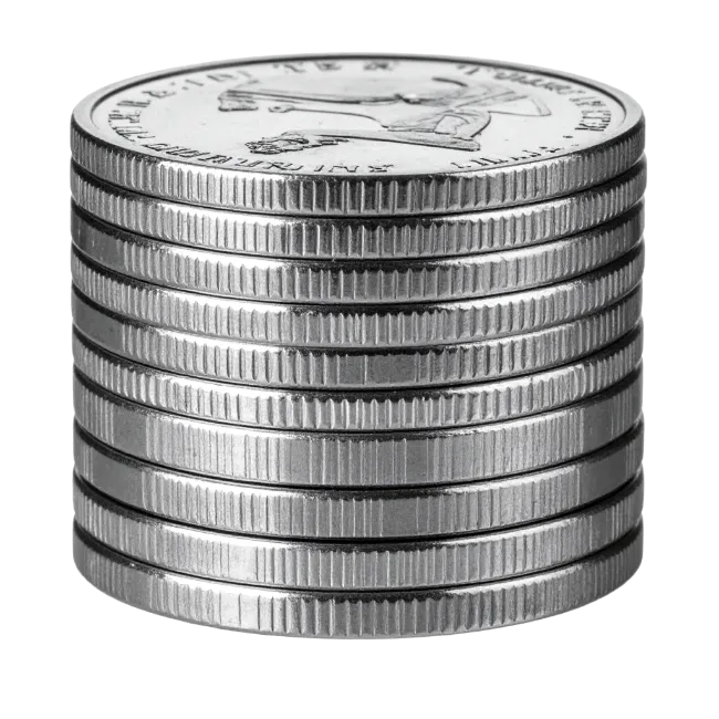 Stack of Silver Coins