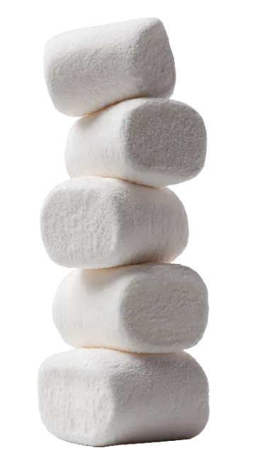 Stack of Soft White Marshmallows