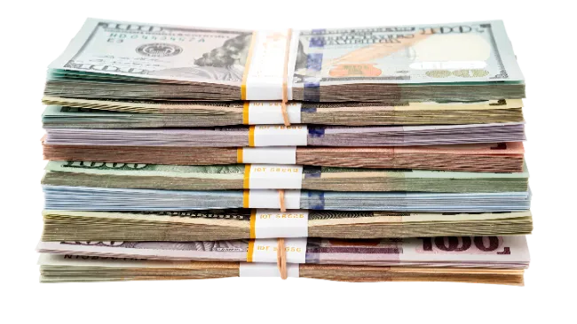 Stack of US Dollar Banknotes