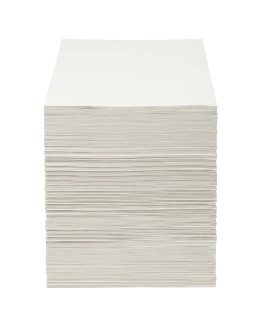 Stack of white paper sheets
