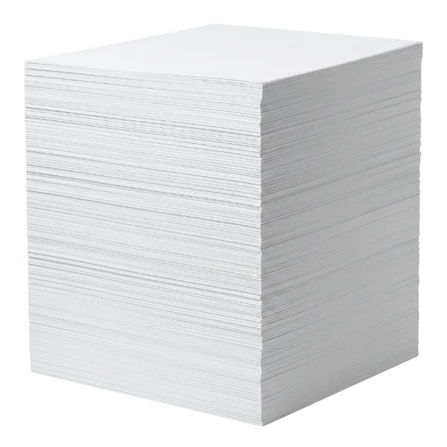 Stack of white paper sheets