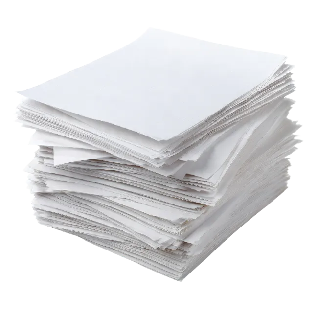 Stack of white paper sheets