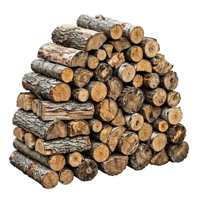Stacked Firewood Logs