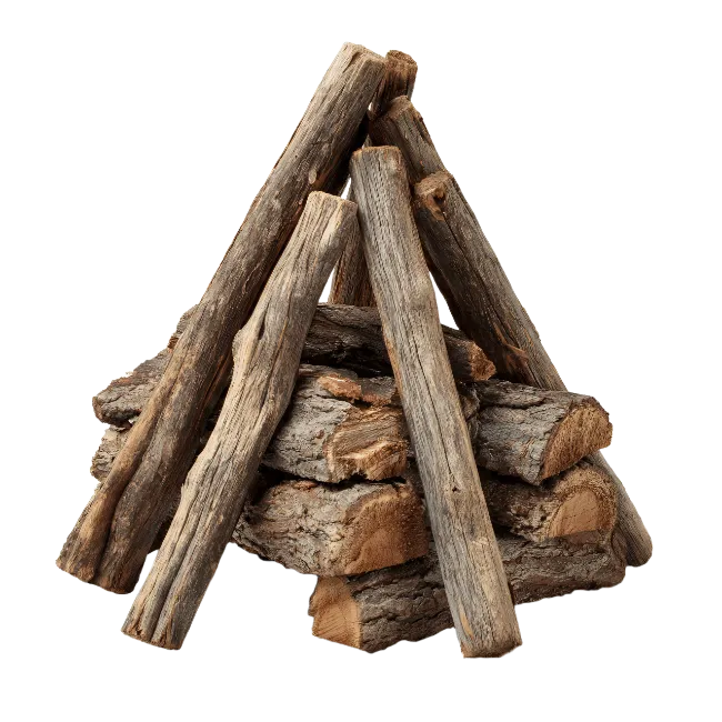 Stacked Firewood Logs