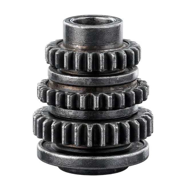Stacked Metal Gears and Cogs Mechanism