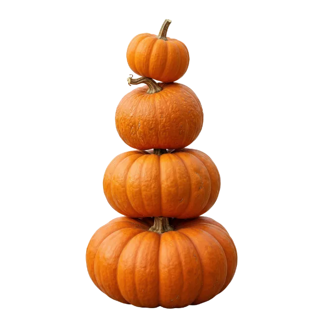 Stacked Pumpkins Autumn Display