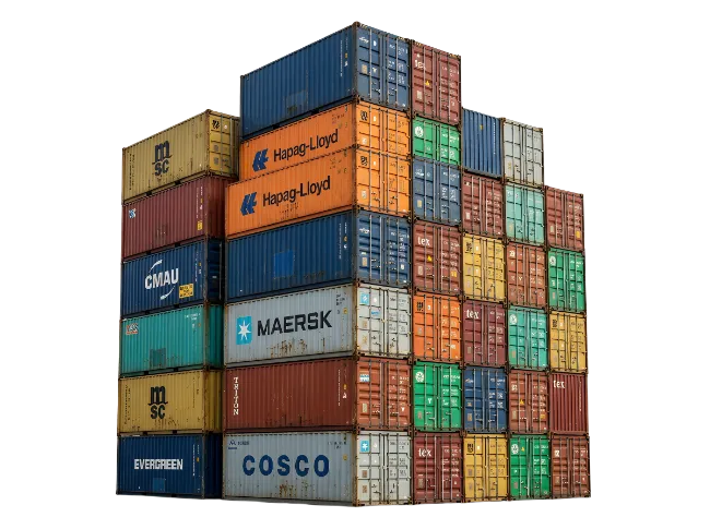 Stacked Shipping Containers