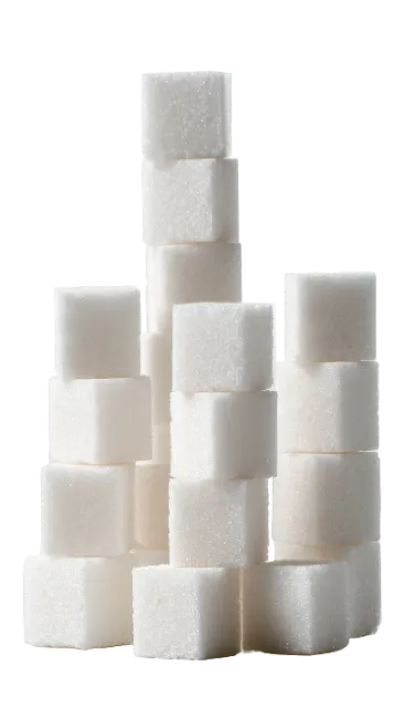 Stacked White Sugar Cubes
