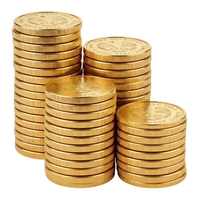 Stacks of Gold Coins