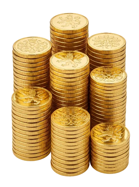 Stacks of Gold Coins
