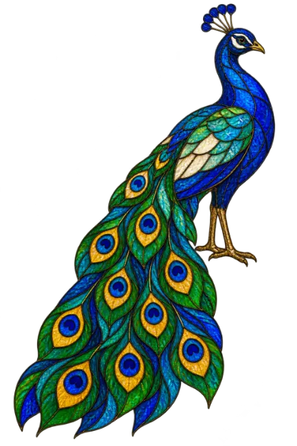 Stained Glass Peacock