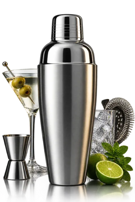 Stainless Steel Cocktail Shaker and Barware Set