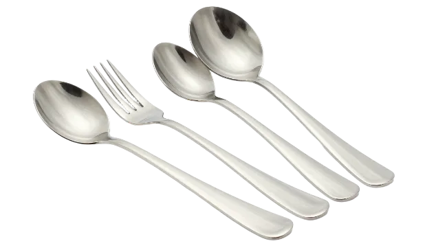 Stainless Steel Silverware Set with Spoons and Fork
