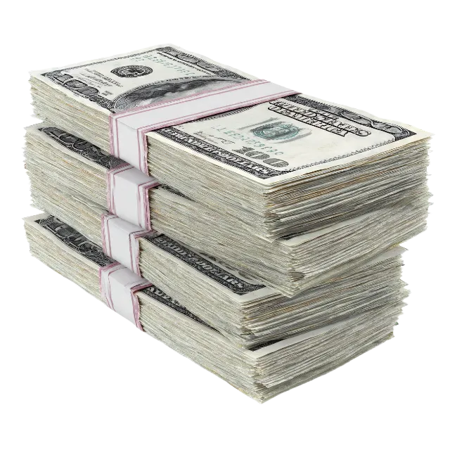 Staples of One Hundred Dollar Bills
