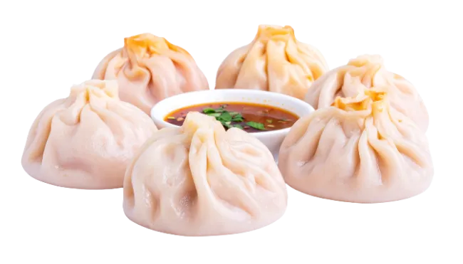 Steamed Dumplings with Dipping Sauce