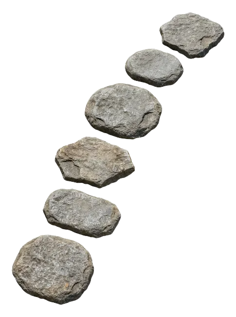 Stepping stones pathway stones isolated