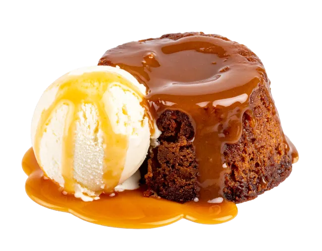 Sticky Toffee Pudding with Vanilla Ice Cream