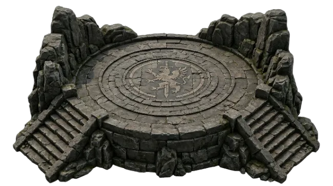 Stone Arena Platform with Griffin Emblem