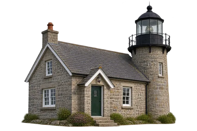 Stone Lighthouse Keeper House