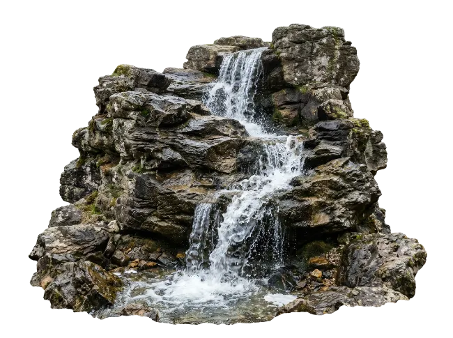 Stone Waterfall Cascade Feature
