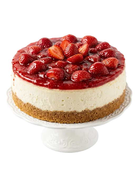 Strawberry Cheesecake on White Stand