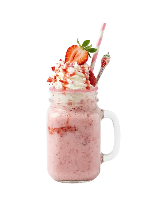Strawberry Milkshake with Whipped Cream