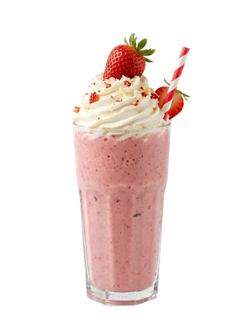 Strawberry Milkshake with Whipped Cream