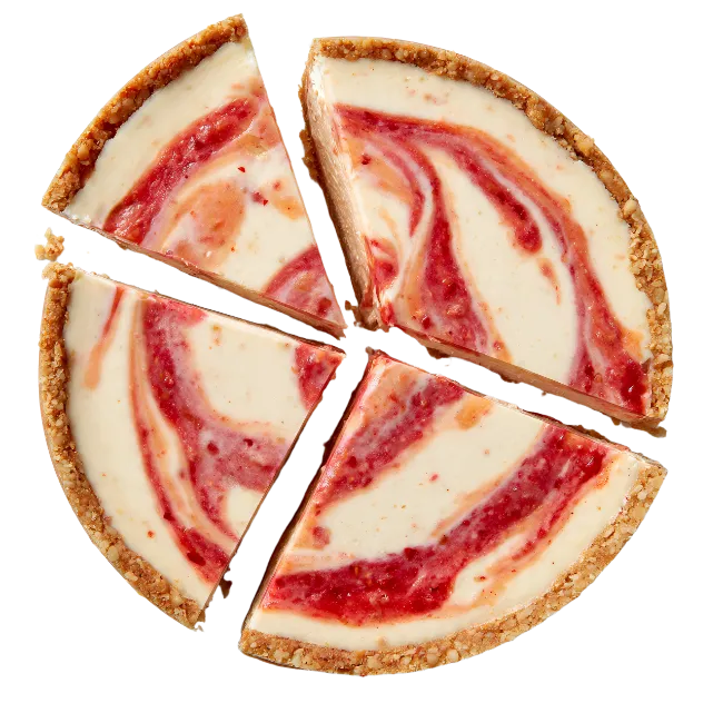 Strawberry Swirl Cheesecake Slices