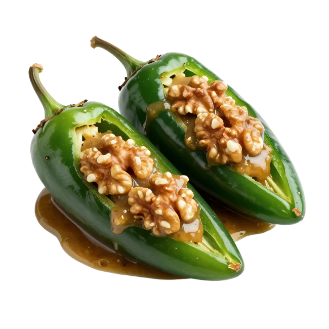 Stuffed Jalapeno Peppers with Walnuts