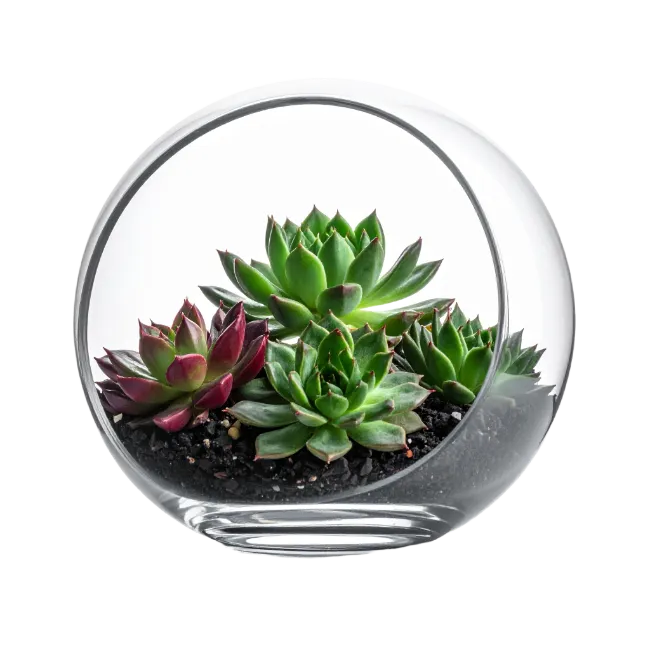 Succulent Terrarium in Glass Bowl