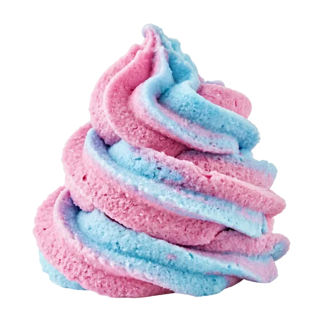 Swirled Pink and Blue Whipped Cream
