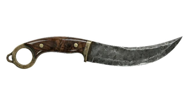 Tactical Karambit Knife with Wooden Handle