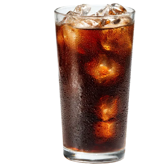 Tall Glass of Iced Cola with Condensation
