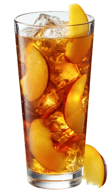 Tall Glass of Iced Peach Tea