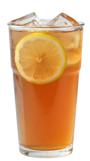 Tall Glass of Iced Tea with Lemon