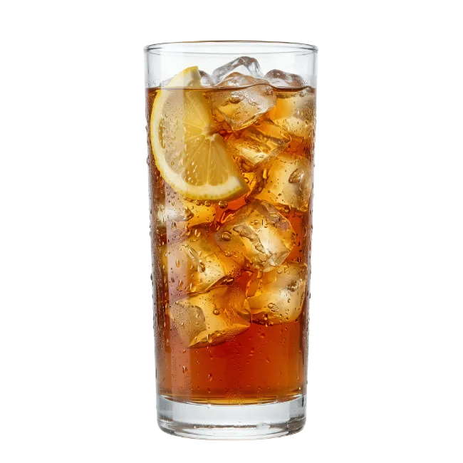 Tall Glass of Iced Tea with Lemon Slice