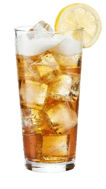 Tall Glass of Iced Tea with Lemon Slice