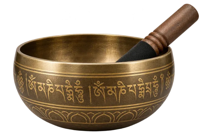 Tibetan Singing Bowl with Wooden Mallet
