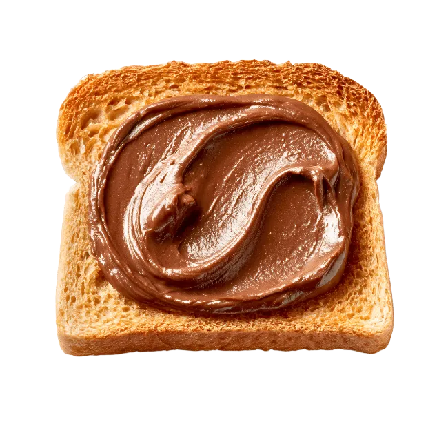 Toast with Chocolate Hazelnut Spread