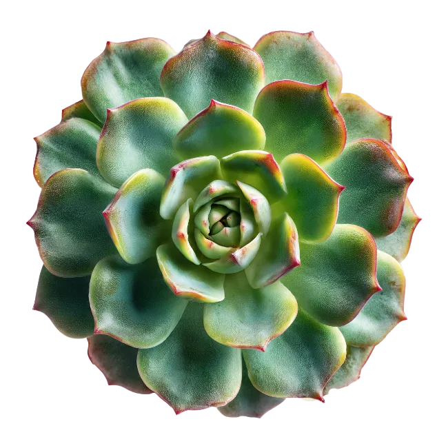 Top View Green Succulent Plant