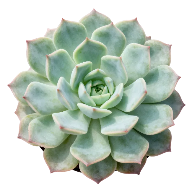 Top View of Green Succulent Plant