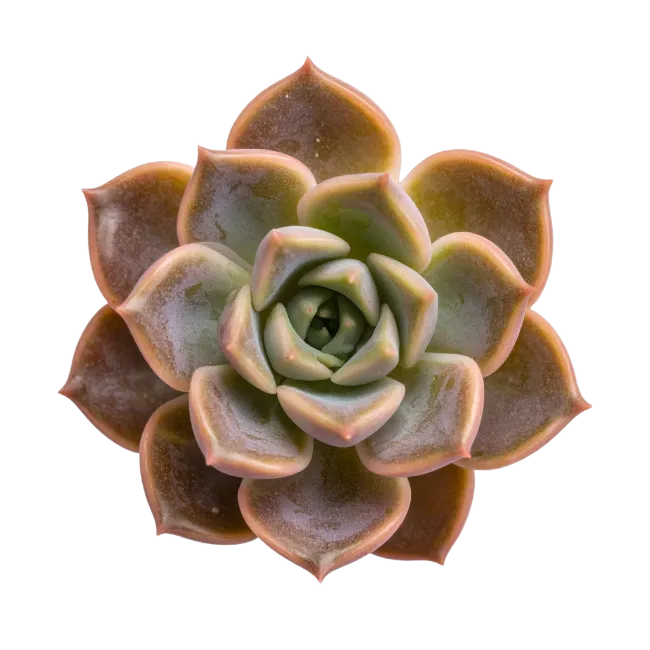 Top View of Rosette Succulent Plant