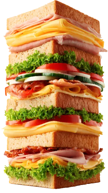 Towering Multi-Layer Club Sandwich
