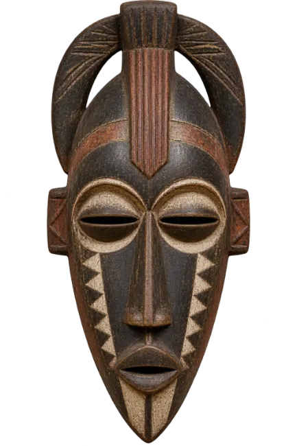 Traditional African Wooden Tribal Mask