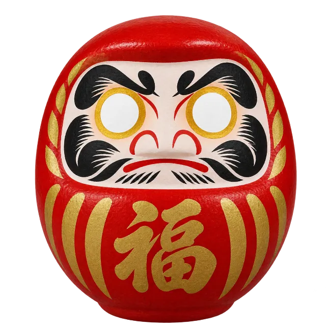 Traditional Japanese Red Daruma Doll