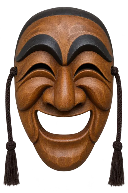 Traditional Korean Hahoe Wooden Mask
