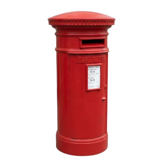 Traditional Red British Postbox