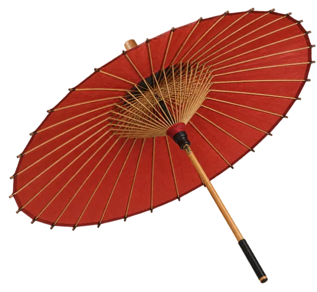 Traditional Red Japanese Parasol